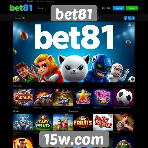 Variedade de jogos disponíveis no bet81